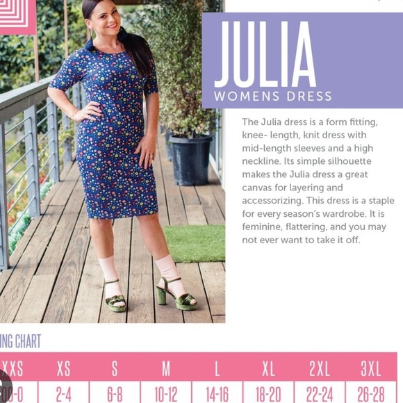 LuLaRoe Julia Stripped Dress Simply Comfortable Size XL New - Picture 14 of 15